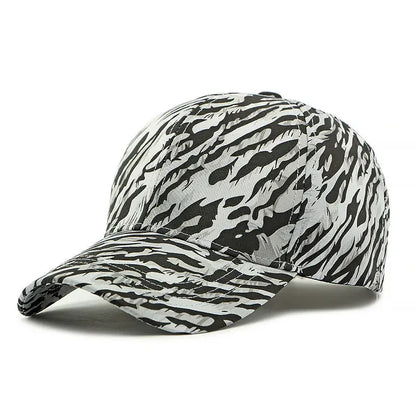 Polyester Leopard Print Casquette Baseball Cap Adjustable