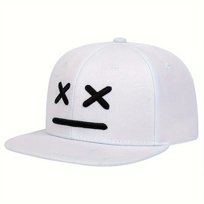 Unisex XX Smiling Face Embroidery Hip-Hop Hats