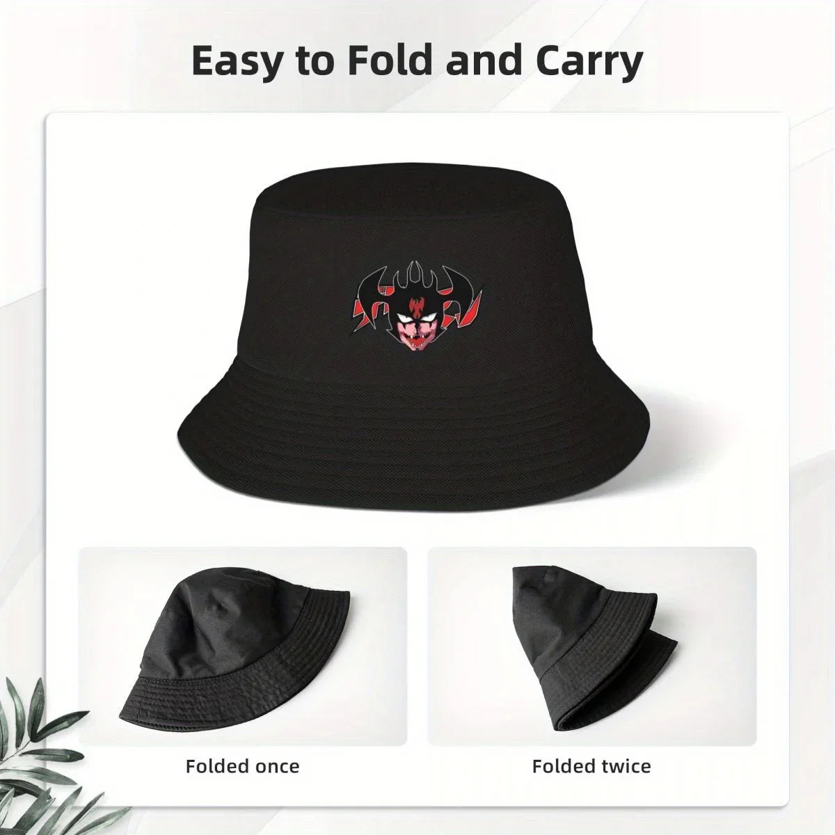 Devilman Bucket Hat Hip Hop summer hats Men's