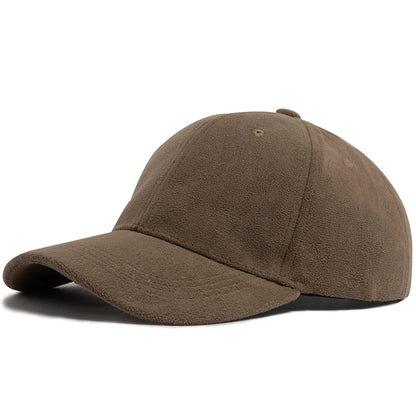 Women Suede Baseball Caps Autumn Winter Solid Fashion Men Hip Hop Cap
