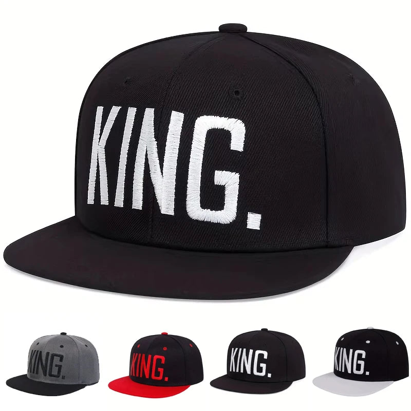 Unisex King Letter Embroidery Baseball Hats Spring Autumn