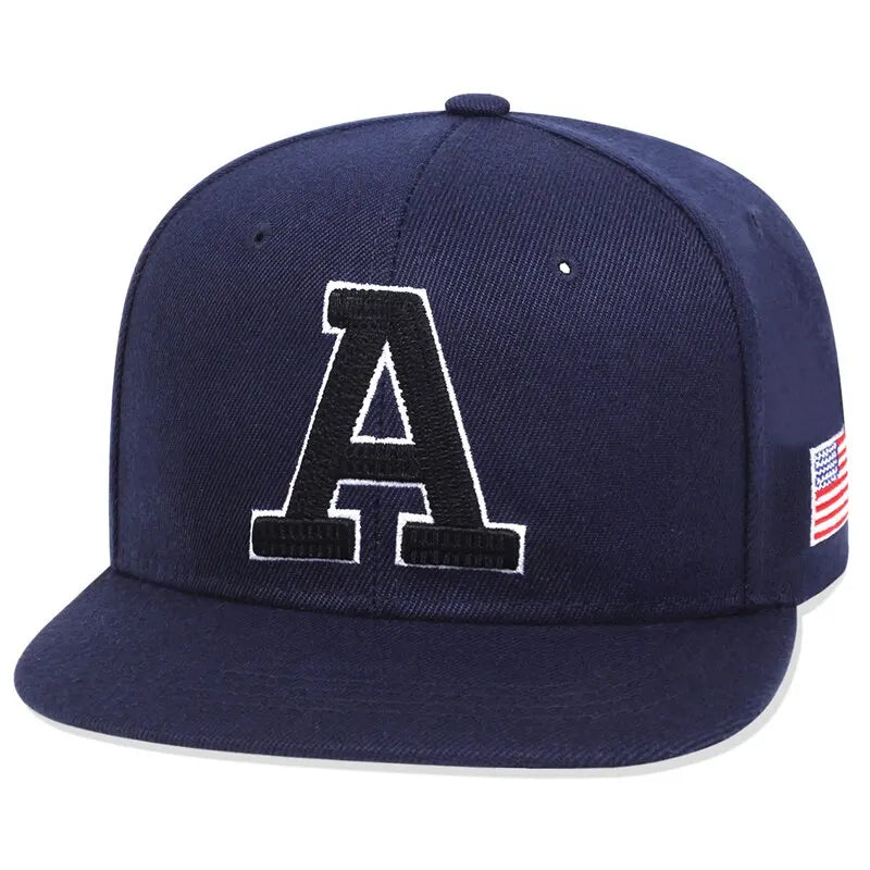 Unisex Simple Letter A Embroidery Hip Hop Hats Outdoor Adjustable Casual Baseball Caps Sunscreen Hat