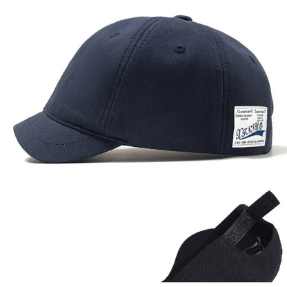 Big Head Hat Back Closed 5cm Short Brim Baseball Cap