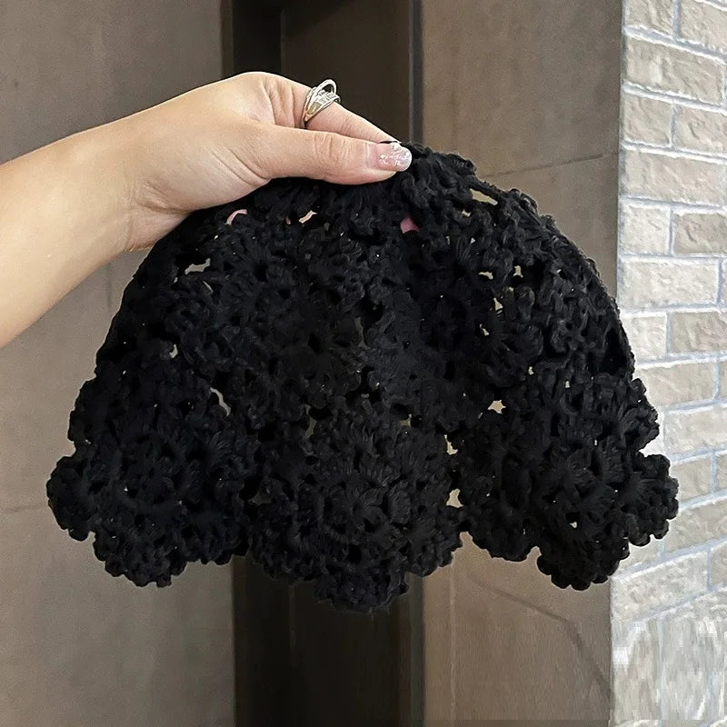 Bohemian Hand-Woven Cut Out Hooded Hat For Women