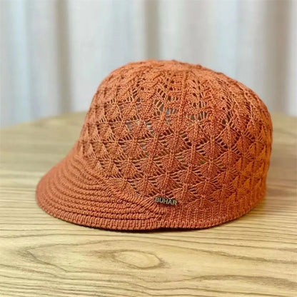 Hollow Design Headband Women's Bucket Hats Beret Hat