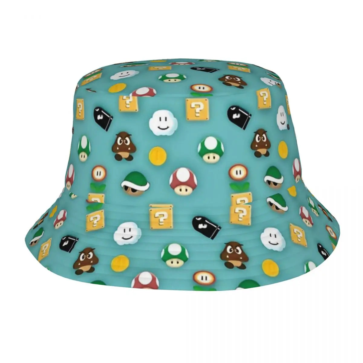 Street Princess Peach Lovely Bucket Hat Girl Outdoor Sports M-Mariod Fisherman Cap