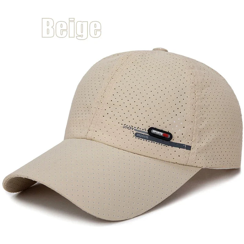 Summer Breathable Perforated Quick-Drying Hat For Men