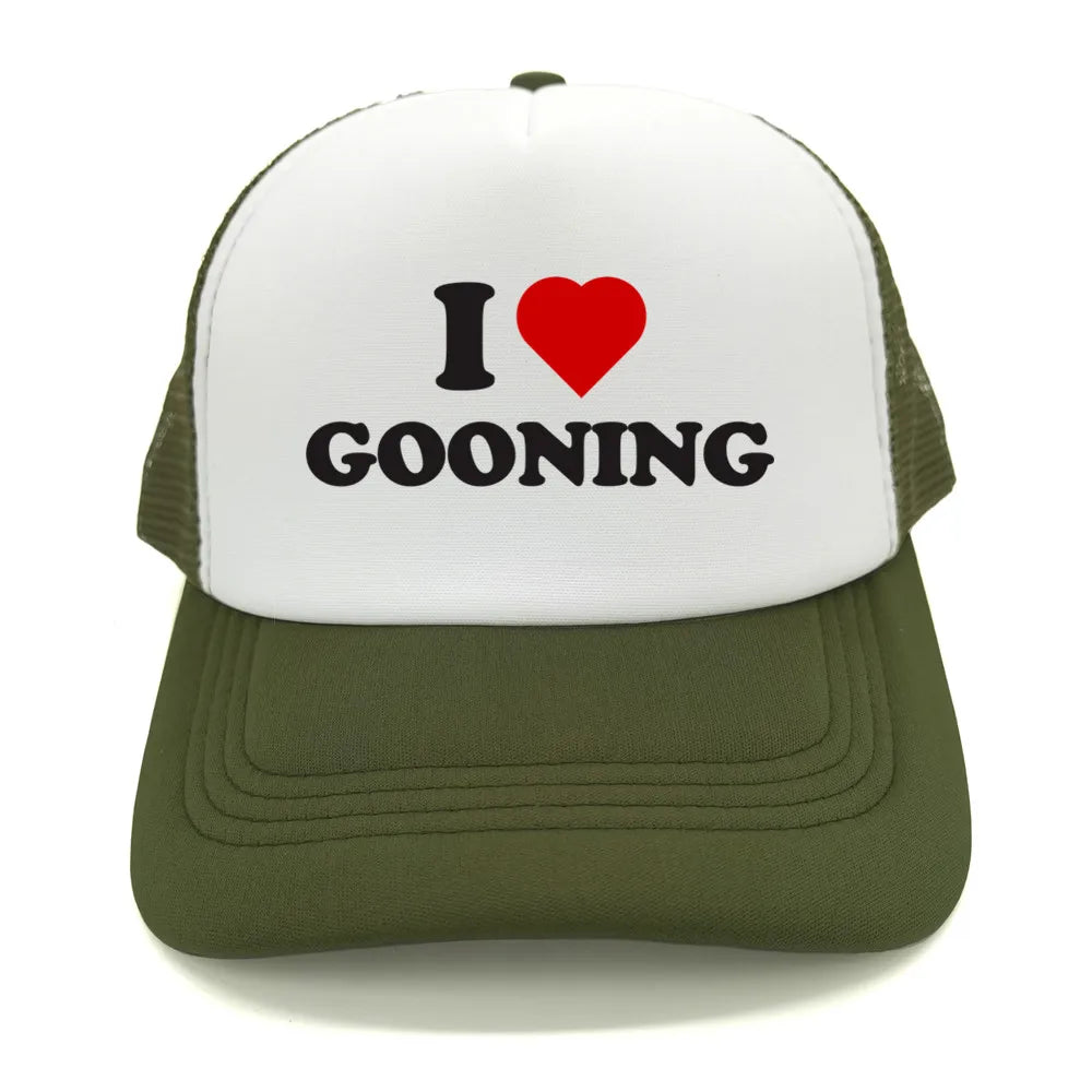 Funny I Love Gooning Baseball Caps Cool Summer Men Mesh