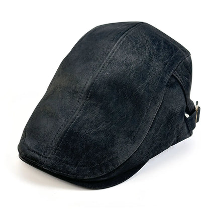 British Retro Beret, Newsboy Cap, Matte Texture Forward Cap, Casual Style Peaked Cap