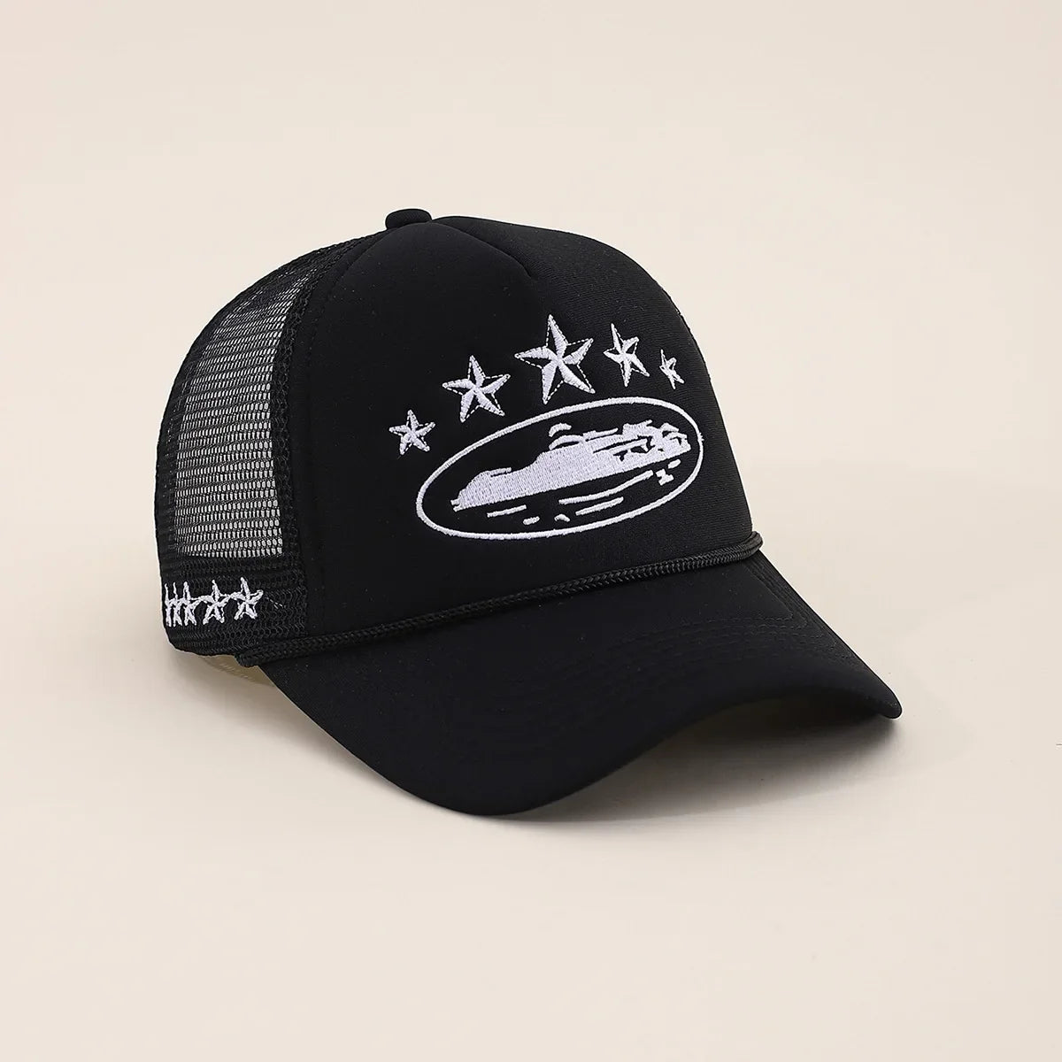 Unisex Men Women Cap Pentagram Embroidery Baseball Net Caps