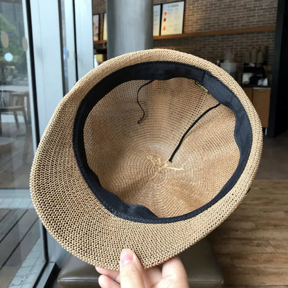 Women Summer Hollow Mesh Knit Octagonal Newsboy Cap