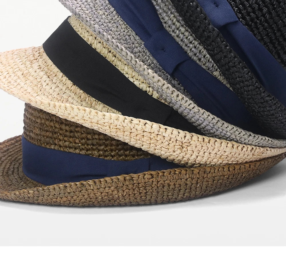 High Quality Raffia Straw Hat Woman Beach Fashion Sun Cap