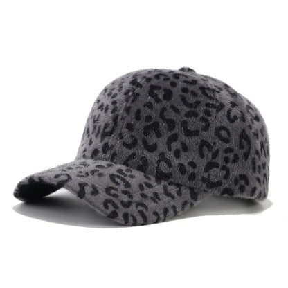Autumn Winter Leopard Print Baseball Cap Outdoor