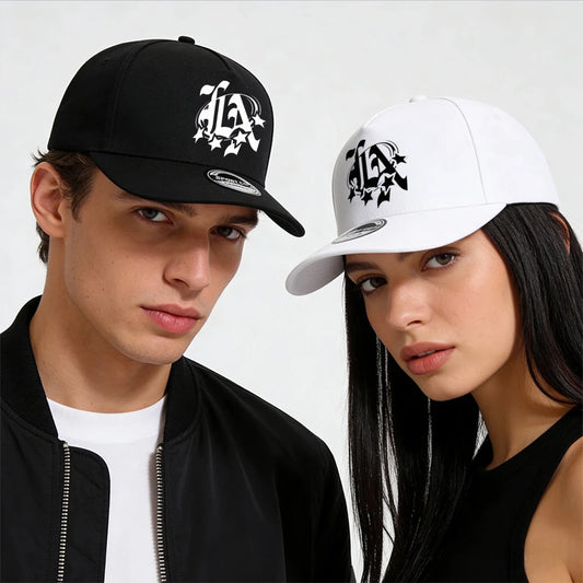 1pc, 'LA' Letter Print Baseball Snapback Cap for Women and Men