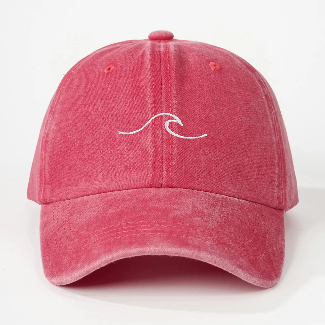 Simple Wave Ripple Embroidery Baseball Cap