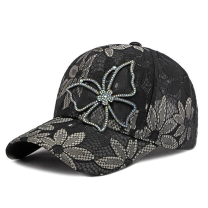 Breathable Lace Floral Baseball Cap Mesh Adjustable