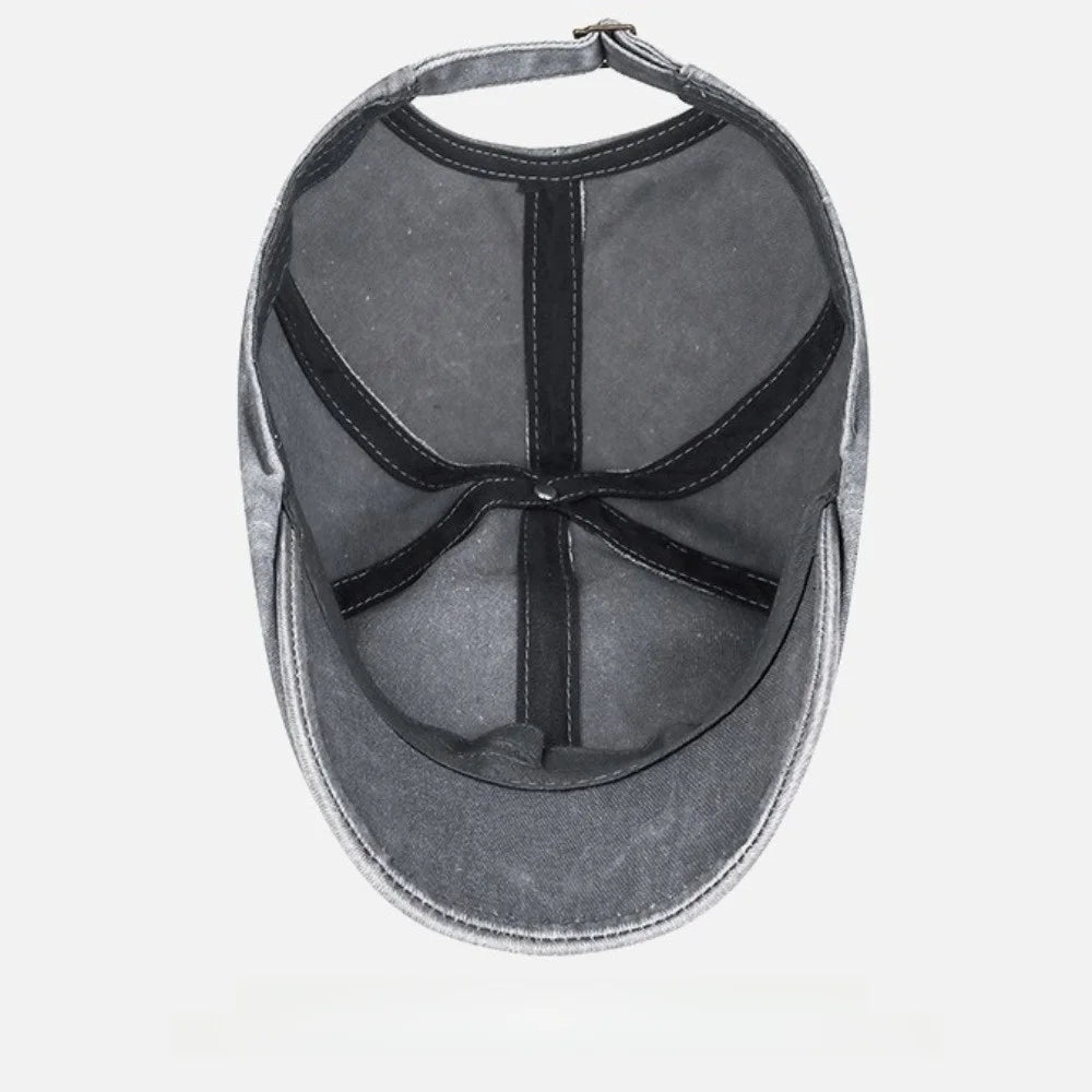 Side Letter Sticker Newsboy Cap Cotton Solid Color Duckbill Hats