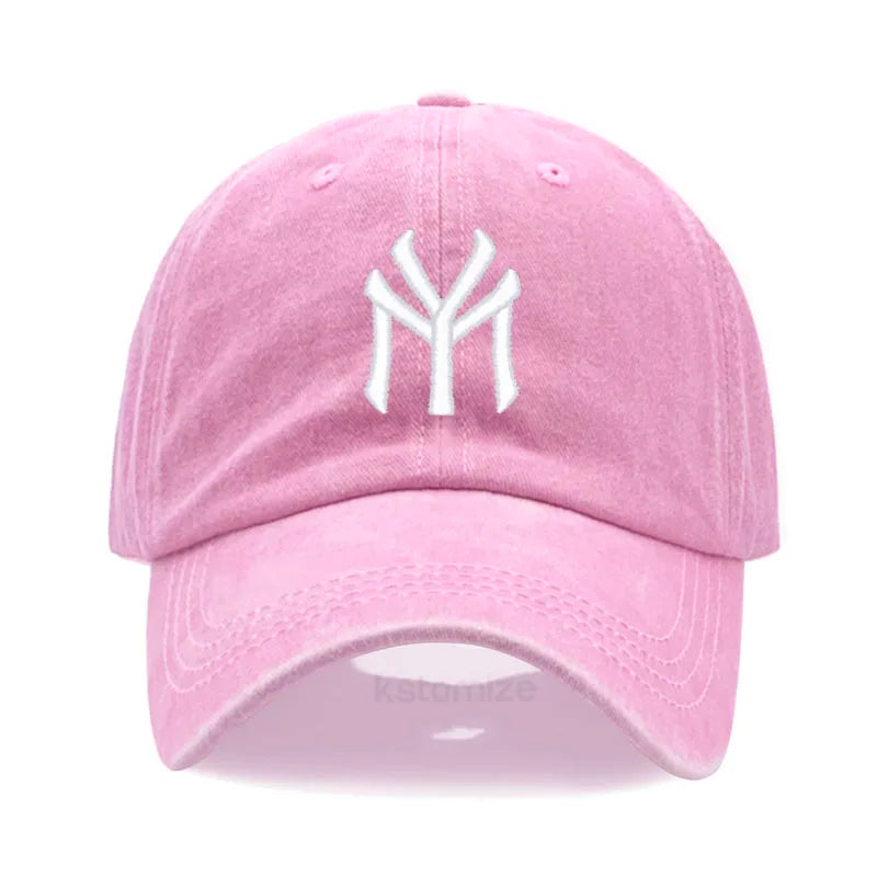 Letter MY Embroidery Baseball Cap Women Men Adjustable