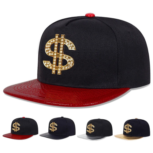 Unisex Diamond USD Letter Label Baseball Hats Spring Autumn