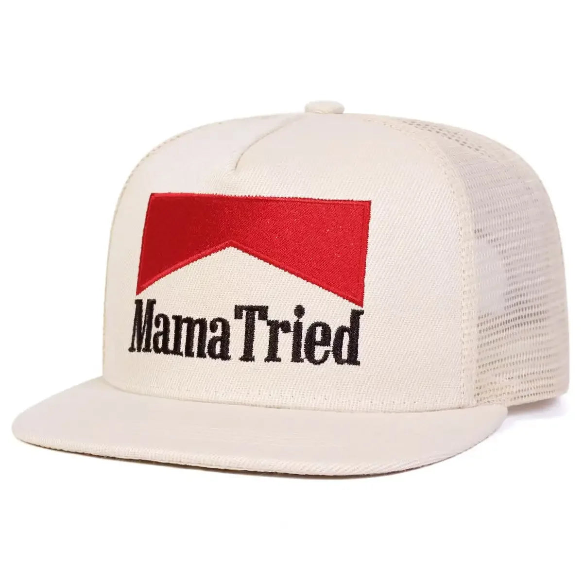 Unisex MAMA TRIED Embroidery Hip-hop Net Hats Outdoor Adjustable Casual Trucker Caps Sunscreen Hat