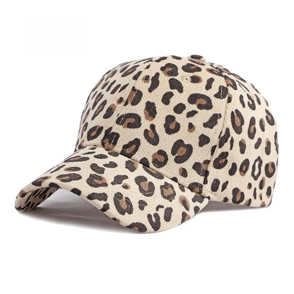 Women Winter Hat Leopard Pattern Corduroy Baseball Cap