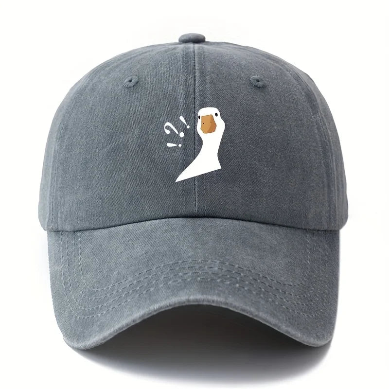 Cute Duck Pattern Printed Baseball Hat Outdoor Sunscreen Sports Leisure Travel