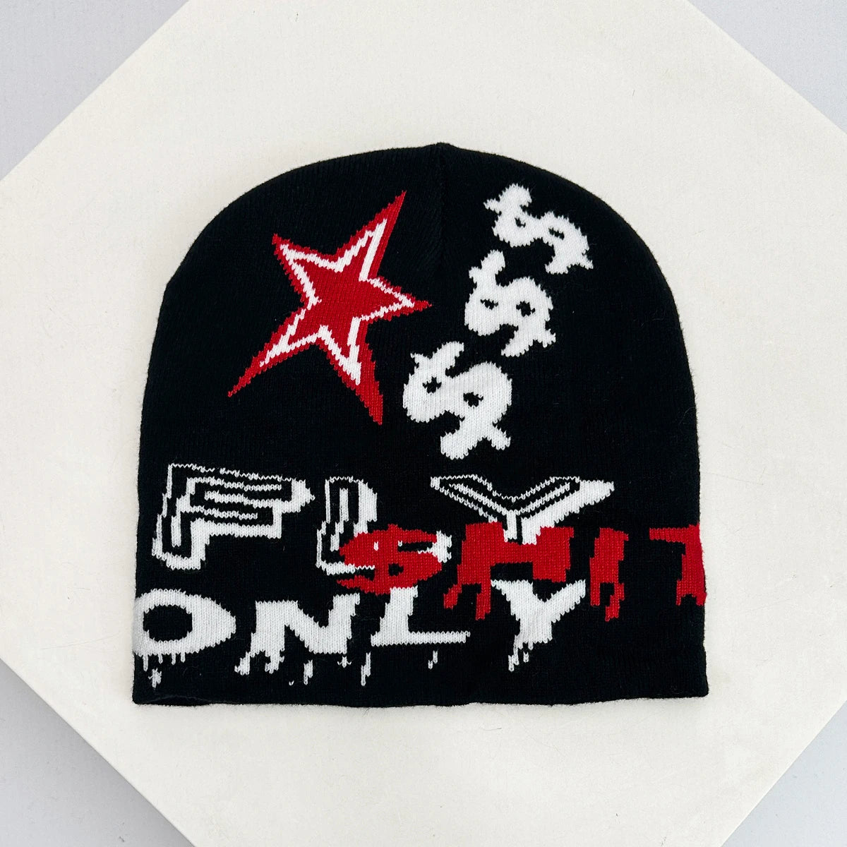 New Unisex Niche Color Block Letter Knitted Hats
