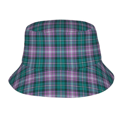 Purple Scottish Tartan Plaid Bucket Hat Panama Hat