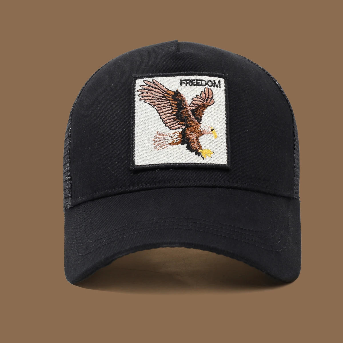 Unisex Trucker Cap with Eagle Embroidery & Applique - Suitable for Daily Casual Wear