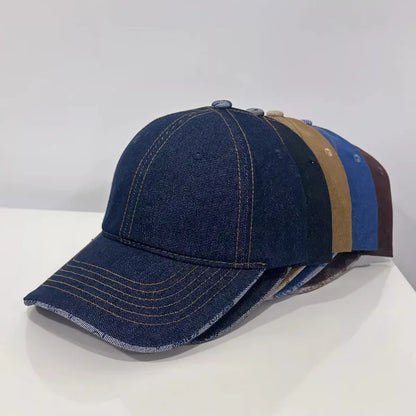 Cross-Border Classic Washed Denim Baseball Cap