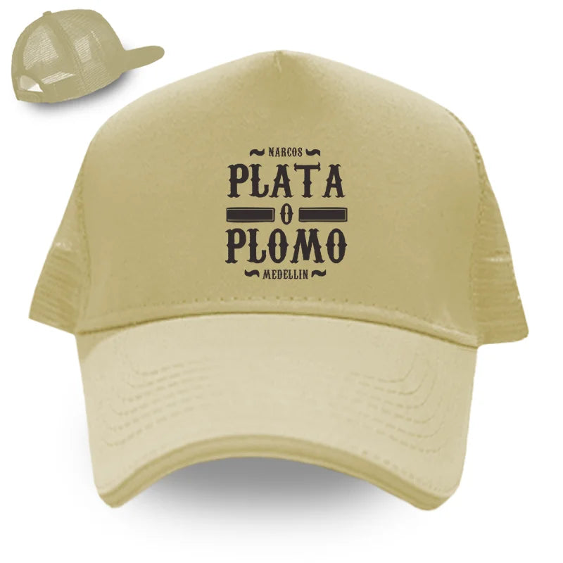 Funny Narcos Plata O Plomo Cotton Baseball Cap