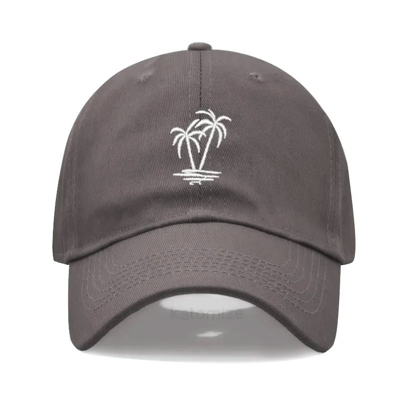 Coconut Tree Embroidery Baseball Cap