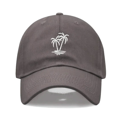 Coconut Tree Embroidery Baseball Cap