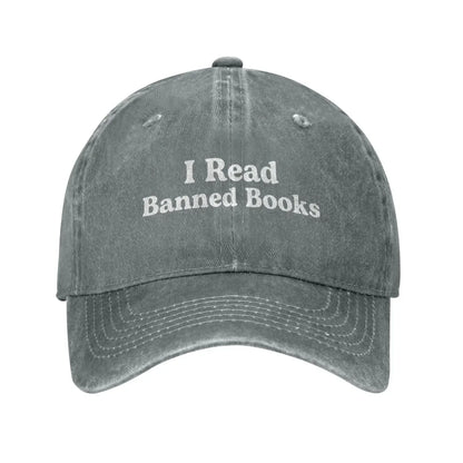 I Read Banned Books Hat Men Dad Hats Cute Cap For Man Women Basketball Caps