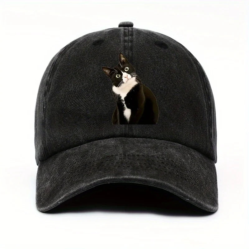 Fun Cat Print Baseball Cap Suitable for Outdoor Travel and Leisure Activities