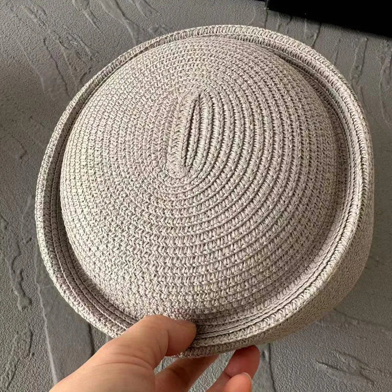 Vintage Spring Summer Pillbox Hat Hard Top Hat Women Fashion Berets