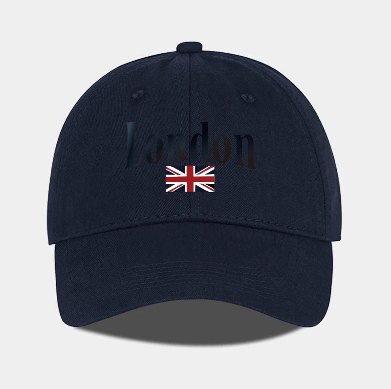 London Union Jack Print Baseball Cap British Vintage Minimalist Style Daily Commute City Stroll