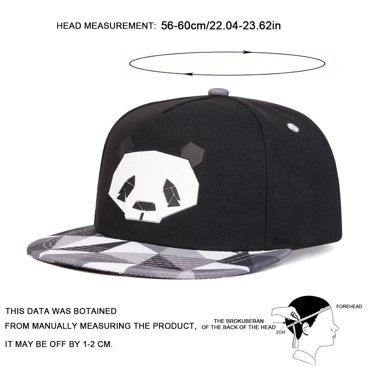 Unisex Panda Offset Printing Hip-hop Hats Fashion Spring Autumn