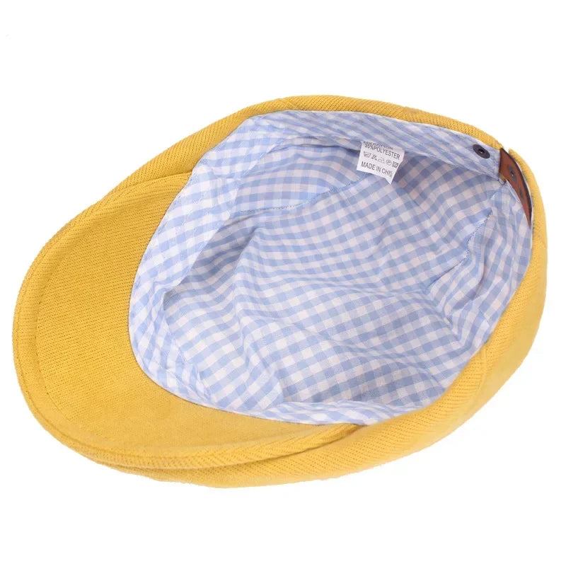 Men Classic One‑Piece Front Beret Newsboy Cap