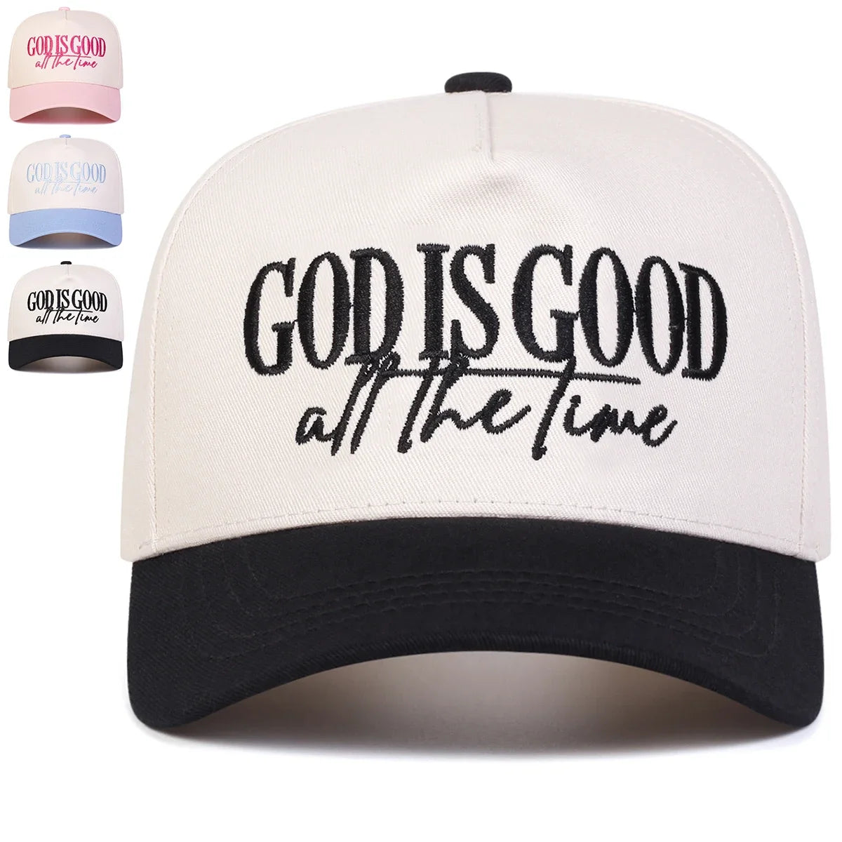 Unisex God Is Good All The Time Embroidery Baseball Caps Spring Autumn