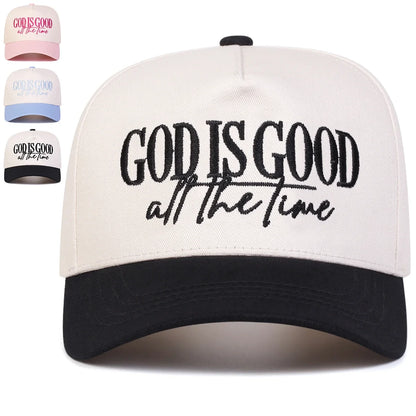 Unisex God Is Good All The Time Embroidery Baseball Caps Spring Autumn