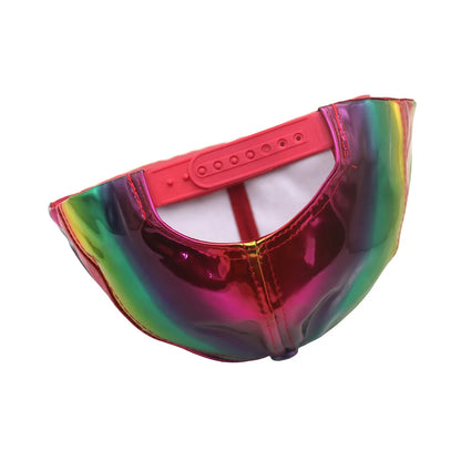 Fashion PU Rainbow Color Changing Baseball Cap