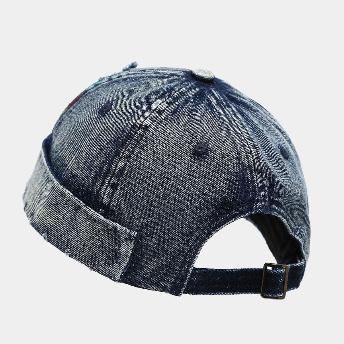 Denim Docker Cap Without Visor Tear Style Hole Brimless Caps