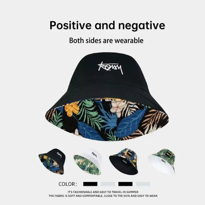 2026 New Double-Sided Wear Fisherman Cap Sun Protection Hip Hop Bucket Hat