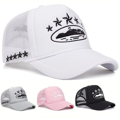 Fashion New Unisex Print Baseball Hats Hip Hop Breathable Personal Sunshade Mesh Versatile Street