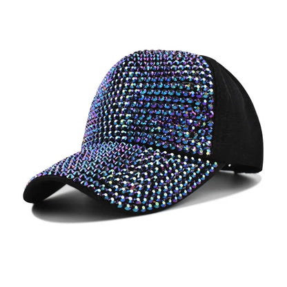 Fashion Luxury Vintage Sunscreen Hats Rhinestones Baseball Caps