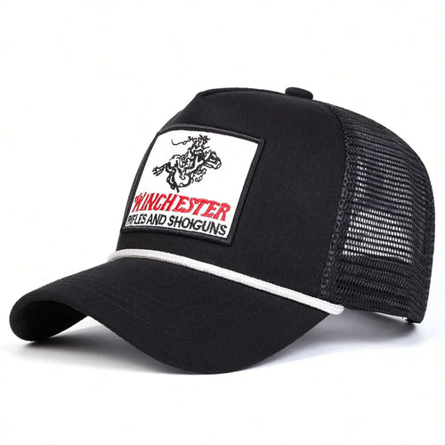 WINCHESTER RIFLES AND SHOTGUNS Truck Driver Cap Personalized Embroidered Letter Baseball Hat Streetwear Mesh Cap