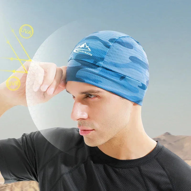 Cycling Cap Quick Dry Anti-UV Sports Hat Cooling Skull Cap Helmet Liner Sweat Cap