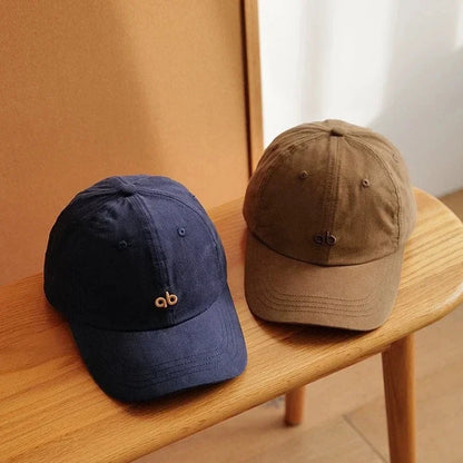 Unisex Brushed Thick Letter Ab Embroidered Fashionable Baseball Cap