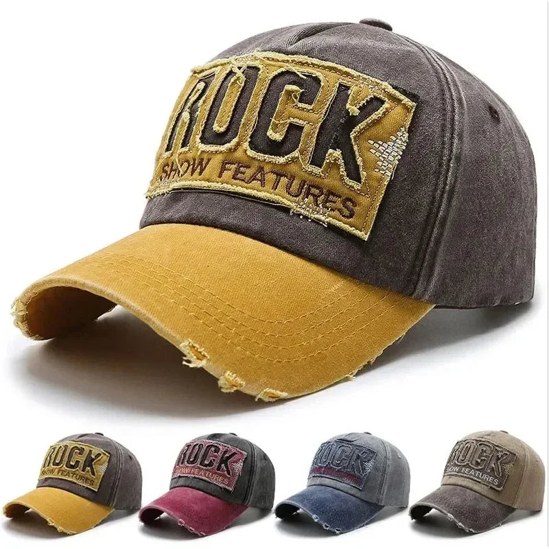 2025 New Korean Washed Letter Baseball Cap Unisex Denim Hat